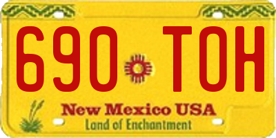 NM license plate 690TOH
