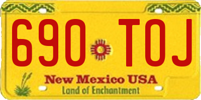 NM license plate 690TOJ