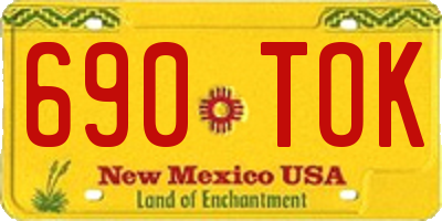 NM license plate 690TOK