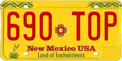 NM license plate 690TOP