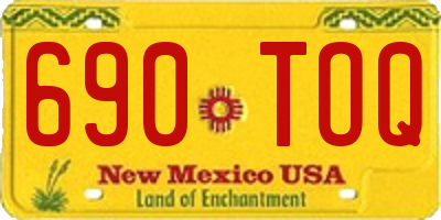 NM license plate 690TOQ