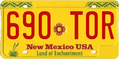 NM license plate 690TOR