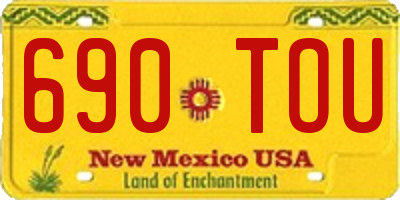 NM license plate 690TOU