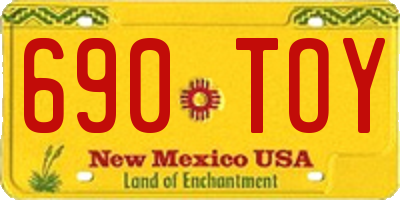 NM license plate 690TOY