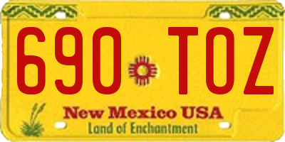 NM license plate 690TOZ