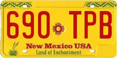 NM license plate 690TPB