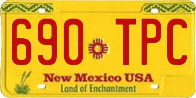 NM license plate 690TPC