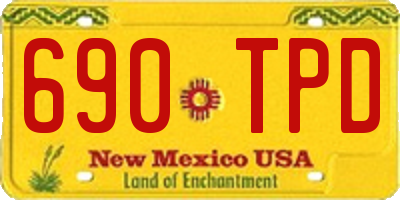 NM license plate 690TPD
