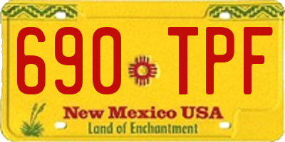 NM license plate 690TPF