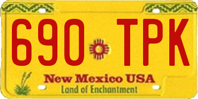 NM license plate 690TPK