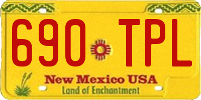 NM license plate 690TPL
