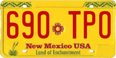 NM license plate 690TPO