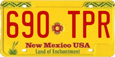 NM license plate 690TPR
