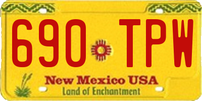 NM license plate 690TPW