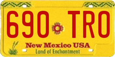 NM license plate 690TRO