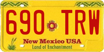 NM license plate 690TRW