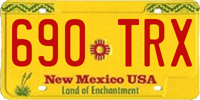 NM license plate 690TRX