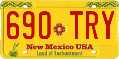 NM license plate 690TRY