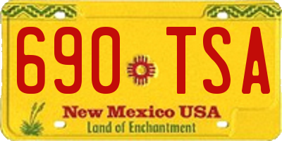 NM license plate 690TSA