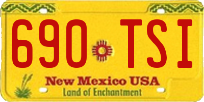 NM license plate 690TSI
