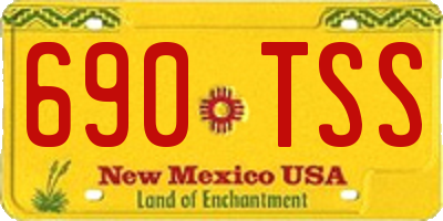 NM license plate 690TSS