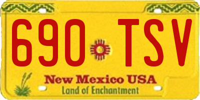 NM license plate 690TSV