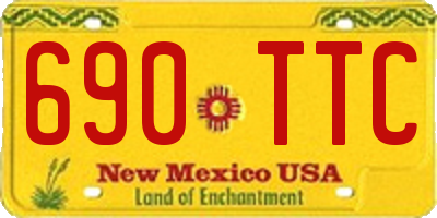 NM license plate 690TTC