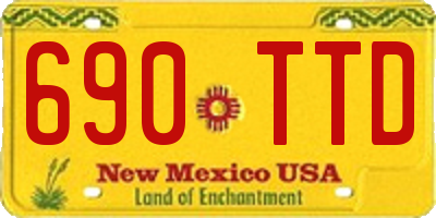 NM license plate 690TTD