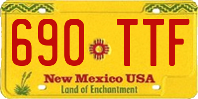 NM license plate 690TTF