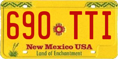 NM license plate 690TTI