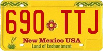 NM license plate 690TTJ