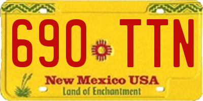NM license plate 690TTN