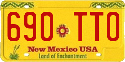 NM license plate 690TTO