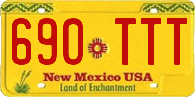 NM license plate 690TTT