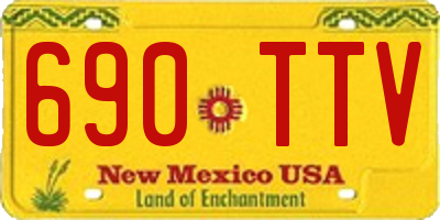 NM license plate 690TTV