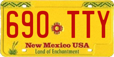 NM license plate 690TTY