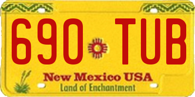 NM license plate 690TUB
