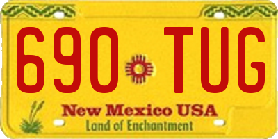 NM license plate 690TUG