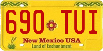NM license plate 690TUI