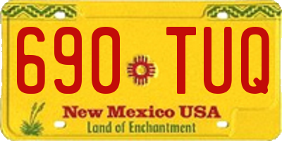 NM license plate 690TUQ