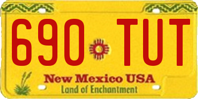 NM license plate 690TUT