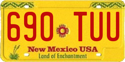 NM license plate 690TUU