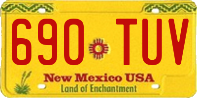 NM license plate 690TUV