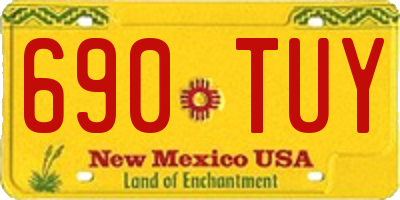 NM license plate 690TUY