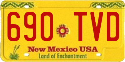 NM license plate 690TVD