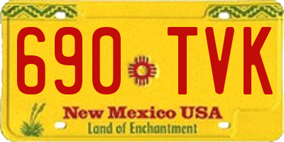 NM license plate 690TVK