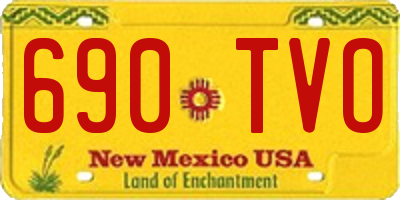 NM license plate 690TVO