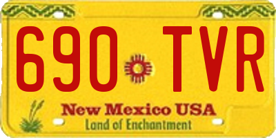 NM license plate 690TVR