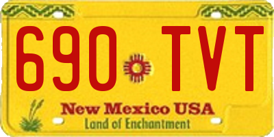 NM license plate 690TVT