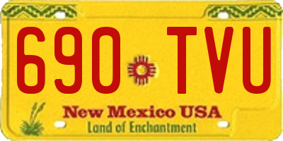 NM license plate 690TVU